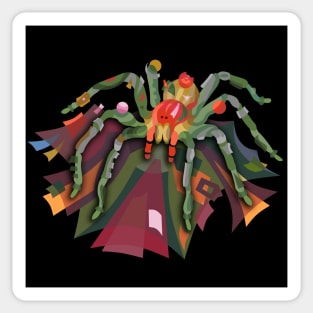 DECORATIVE  SPIDER IN WEB STYLIZED ART Sticker